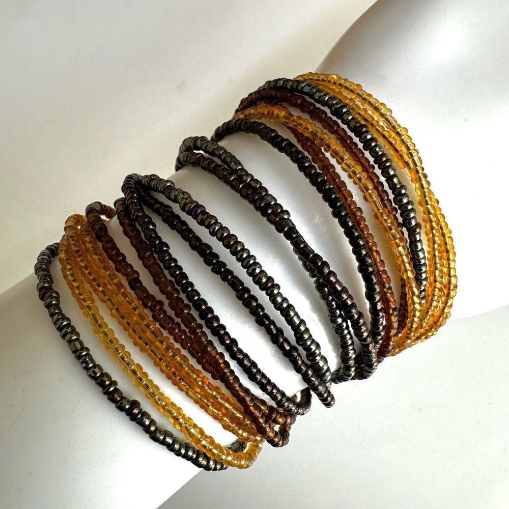 Brown multi strand bracelet